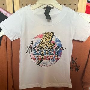Cute toddler screen printed American mini tshirt. New, never worn.